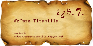 Ősze Titanilla névjegykártya
